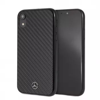 Mercedes-Benz Apple iPhone XR kõva ümbris ehtsast süsinikkiust must