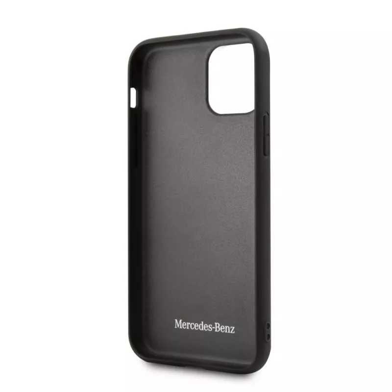 Mercedes-Benz Apple iPhone 11 Pro Leather Hardcase Perforation Black