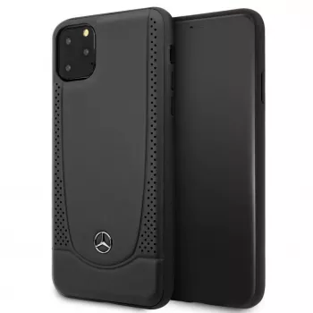 Mercedes-Benz Apple iPhone 11 Pro Max Leather Hardcase Perforation Black