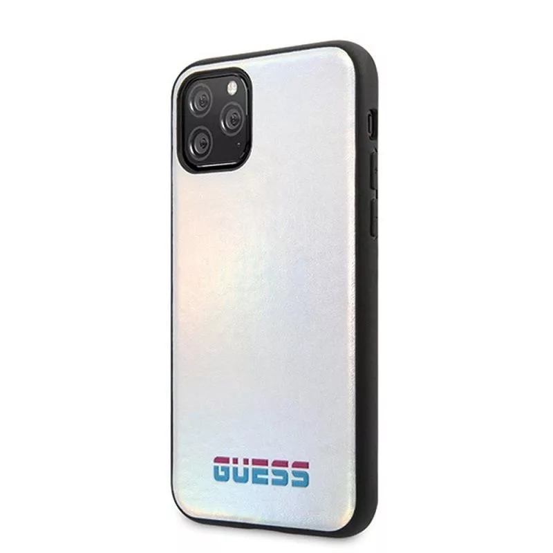 Guess Apple iPhone 11 Pro Iridescent Cover Silver