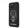 Karl Lagerfeld Apple iPhone 11 Pro Silicone Ikonik White Outline Black Back Cover