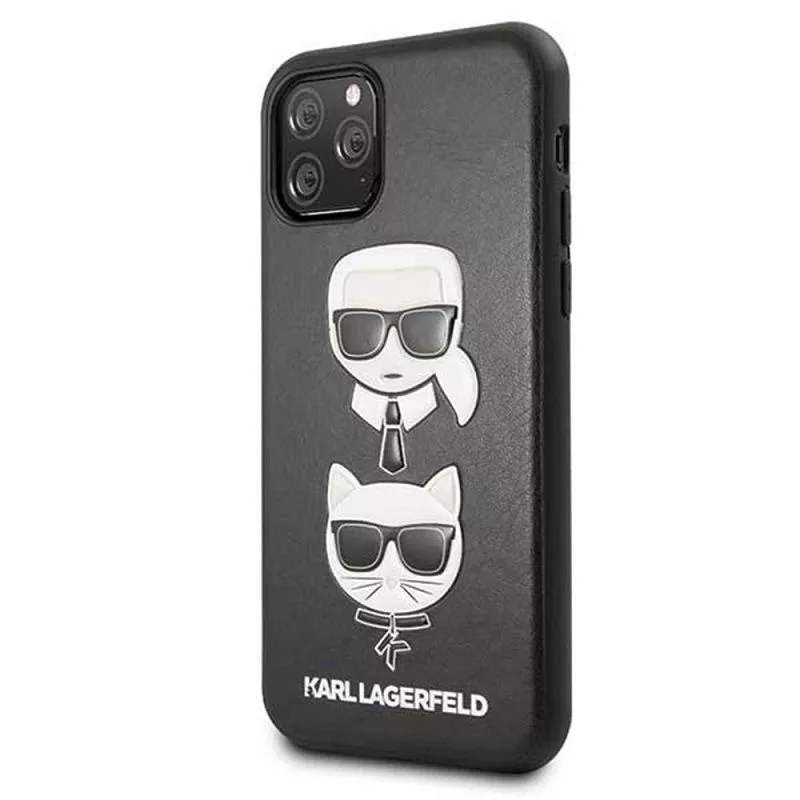 Karl Lagerfeld Apple iPhone 11 Pro Karl Lagerfeld and Choupette Cover Black