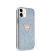 Guess Apple iPhone 12 mini 5.4 inch PC/TPU Denim Triangle Cover Light Blue