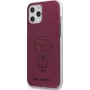 Karl Lagerfeld Apple iPhone 12/12 Pro 6.1'' PC/TPU Metallic Iconic Outline Cover Dark Pink