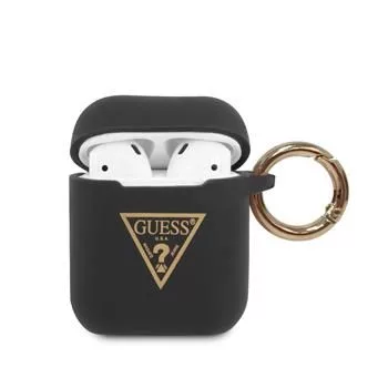 Guess Triangle Silicone Case for AirPods Pro (1st & 2nd Gen) - Black