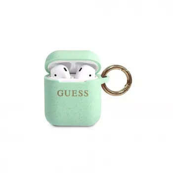 Guess AirPods Pro Glitter Silicone Case Green