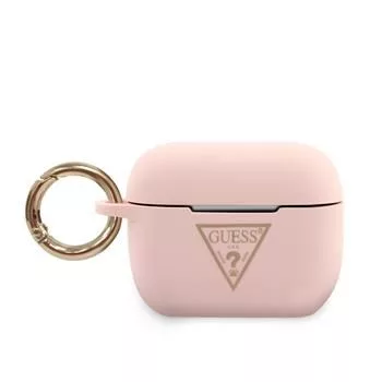Guess AirPods Pro Triangle Silicone Case Pink