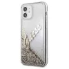 Guess Apple iPhone 12 Mini 5.4 inch Liquid Glitter Vintage Cover Gold