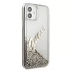 Guess Apple iPhone 12 Mini 5.4 inch Liquid Glitter Vintage Cover Gold