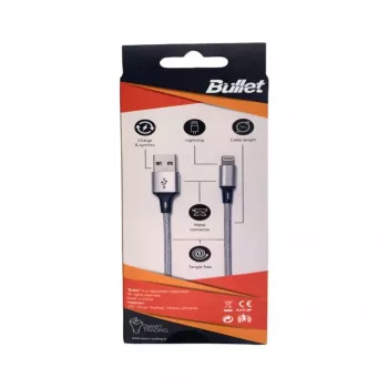 BULLET Lightning to USB-A Cable 1m, 2.4A White