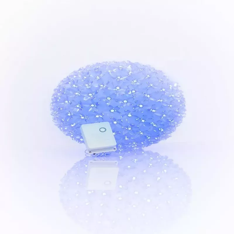 iLike Bumba ar puķēm 465 200LED D-20cm Sinine dekoratiivne LED-valguspall lilledega