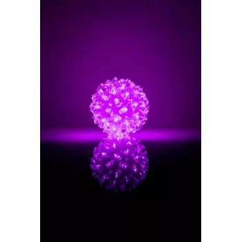 LED-dekoratiivpall lillemustriga 50 LED-i 11 cm lilla