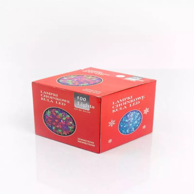 iLike RS-209 Dekoratiivne valguskuul lillemustriga 100 LED sinine 14 cm