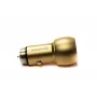 Evelatus ECC01 GOLD Autolaadija 2 USB-porti 3.1A roostevabast terasest päästevahendiga Kuldne
