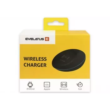 EVELATUS EWC01 juhtmevaba laadija valge - Qi 10W kiirlaadimisalus Micro-USB kaabliga