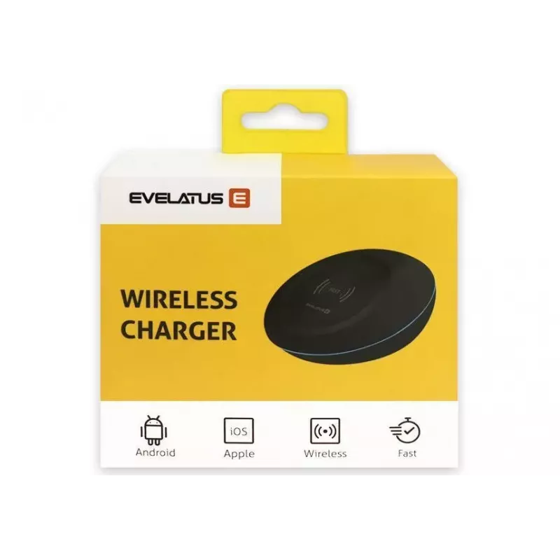 EVELATUS EWC01 juhtmevaba laadija valge - Qi 10W kiirlaadimisalus Micro-USB kaabliga