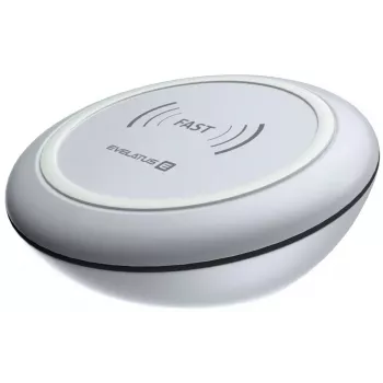 EVELATUS EWC01 juhtmevaba laadija valge - Qi 10W kiirlaadimisalus Micro-USB kaabliga
