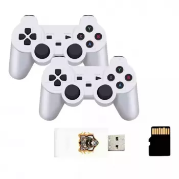 GameBox HY00 64bit Retro 20K Game 4K HDMI Stick Console / Android Box with 2x Wireless Controllers White