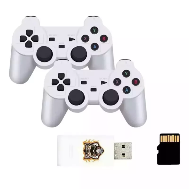 GameBox HY00 64bit Retro 20K Game 4K HDMI Stick Console / Android Box with 2x Wireless Controllers White