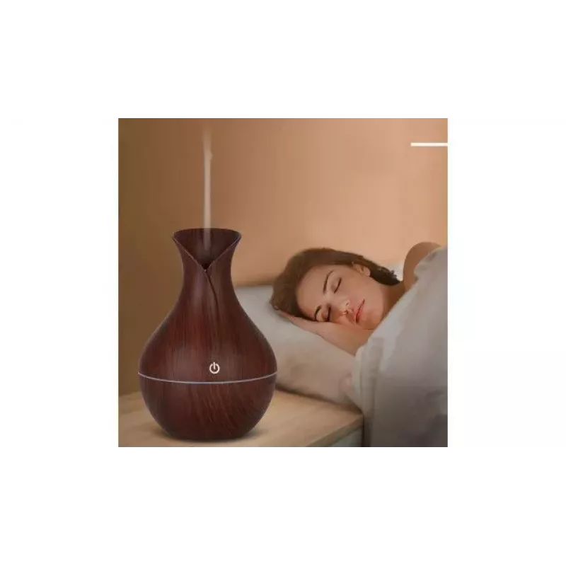IVY D2 3-in-1 Aroma Diffuser - Humidifier - 1.5W Night Atmosphere USB Lamp 11cm / 300ml Dark Wood