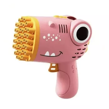iLike Bubble Gun 40-Hole Soap Bubble Gun with Bottle Holder for Indoor Kids Party & Outdoor Games