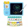 Kiddyz Learning Pad koos 112 rääkiva õppekaardi ja 8,5-tollise LCD kirjutustahvliga, USB-laetav õppemänguasi lastele vanuses 3–8 aastat