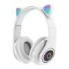 Bemi B39 Kids Cat Bluetooth Wireless Headset with FM Radio, MP3, MicroSD, and Phone Call - White
