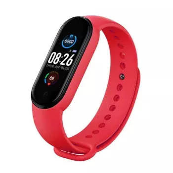 iWear SM6 Nutikas Käevõru - IP67 Fitness Tracker südame löögisageduse, vererõhu, sotsiaalsete teadete ja une jälgimisega, punane