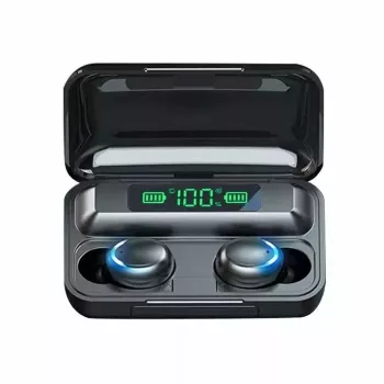 WoW 5C Sport & Leisure Super-Fit TWS Bluetooth 5.1 Stereo Earphones with HD Mic LED Charging USB