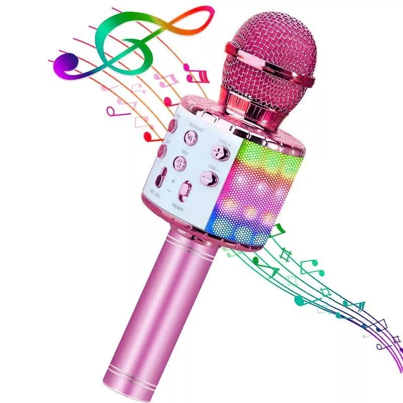 Bemi M85 Karaoke Kids & Adult Fun Effect Microphone with Speakers & Record Micro SD USB Bluetooth