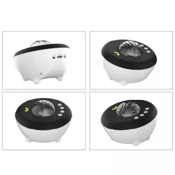 Elight J1 Aurora projektor atmosfäärihelide ja Bluetooth-kõlariga, nutikas Wi-Fi Bluetoothi rakenduse juhtimine, valge
