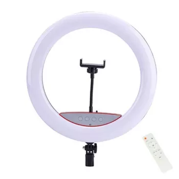 Elight SR14 36cm LED Ring Light koos telefoni hoidiku, 220V adapteri ja Bluetooth puldiga, must