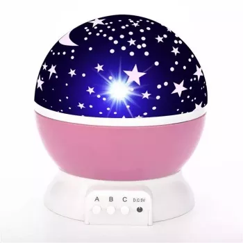 Elight L1 2in1 Star Sky Projector ja Öölamp 4x AAA / USB-kaabliga 220V Toide Roosa