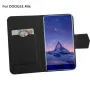 Doogee MIX Flip Cover Case with Tempered Glass Screen Protector Bundle - Black