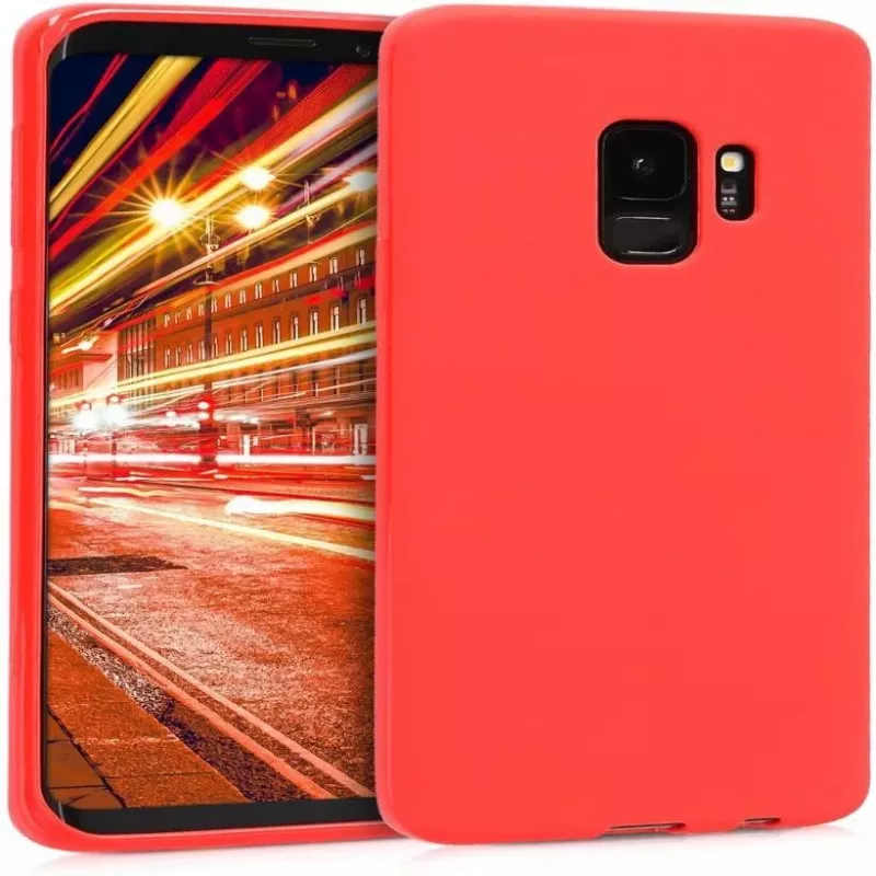 Evelatus Samsung Galaxy S9 Plus Premium Soft Touch Silicone Case Red