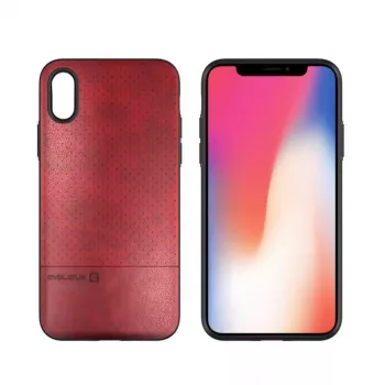 Evelatus Samsung Galaxy S9 Plus TPU-ümbris metallplaadiga (ühildub magnetilise autohoidikuga) Punane