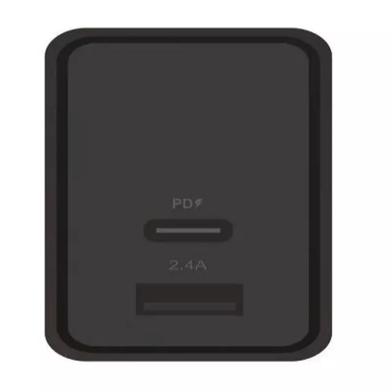 Evelatus Universal Travel Charger ETC04 USB 2.4A + Type-C 3A 30W Power Delivery Black