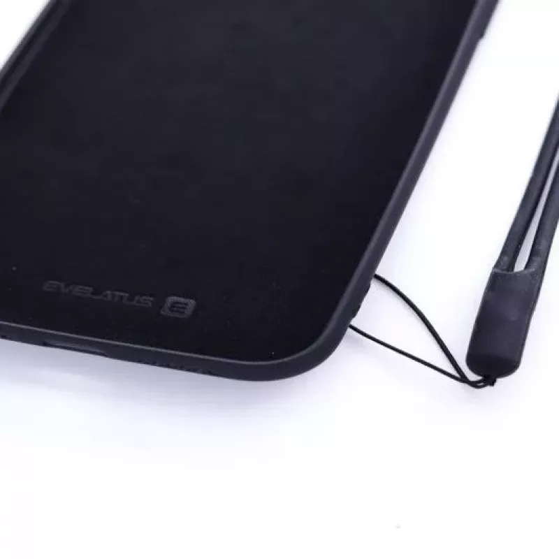 Evelatus Apple iPhone XR Soft Touch Silicone Case with Strap Black