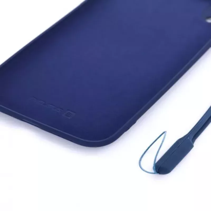 Evelatus Apple iPhone XR Soft Touch Silicone Case with Strap Dark Blue