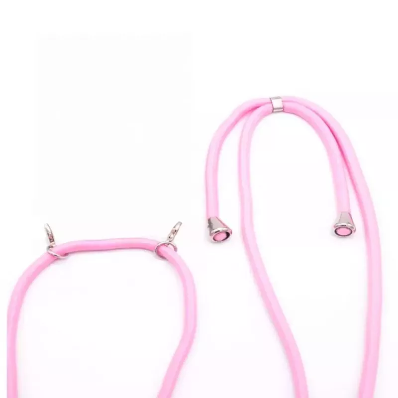 Evelatus Apple iPhone XR Case with Rope Pink Transparent