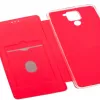 Evelatus Book Case Xiaomi Redmi Note 9 jaoks, veinipunane, PU-nahk, rahakotiümbris kaarditaskute ja alusega