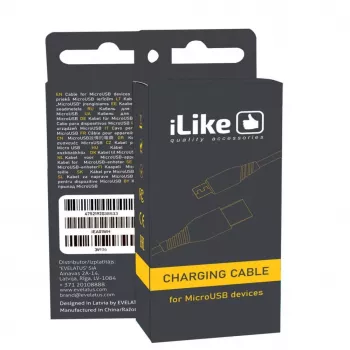 iLike Laadimiskaabel MicroUSB jaoks ICM01 Must