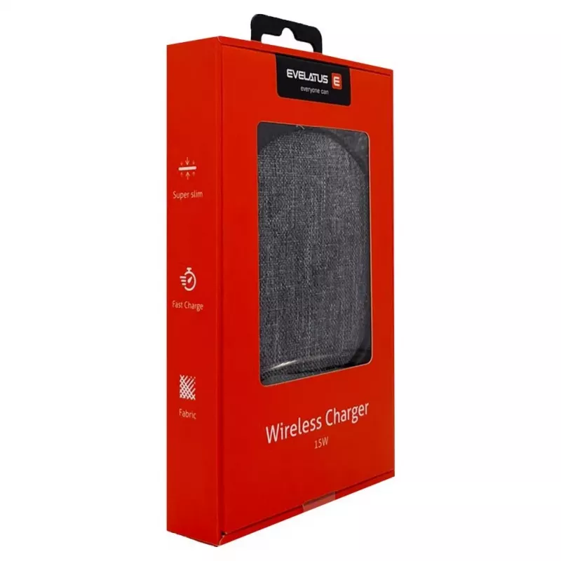Evelatus Wireless Desk Charger EWC04 Fabric - 10W Qi laadimisalus