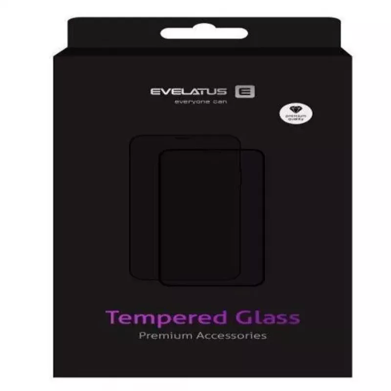 Evelatus Apple iPhone 12 Pro Max 6.7 tolli Anti-Blue 2.5D Full Cover Jaapani liimiga klaasist antistaatiline ekraanikaitse