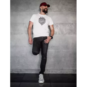 Dinamo meeste T-särk «DINAMO» musta trükiga XXL valge