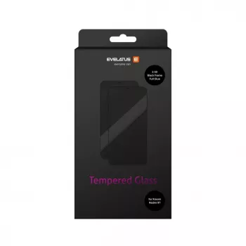 EVELATUS Xiaomi Redmi 9T 2.5D Full Cover Japan Glue Glass Anti-Static Screen Protector