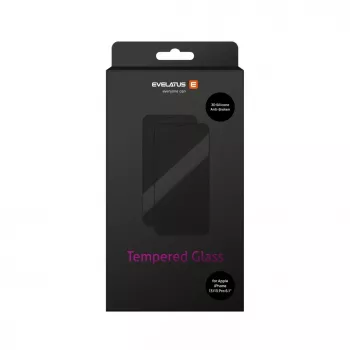 Evelatus Apple iPhone 14/13/13 Pro/16e/SE4 Rubber Anti-Broken 3D Glass Full Cover Japan Glue Anti-Static Screen Protector