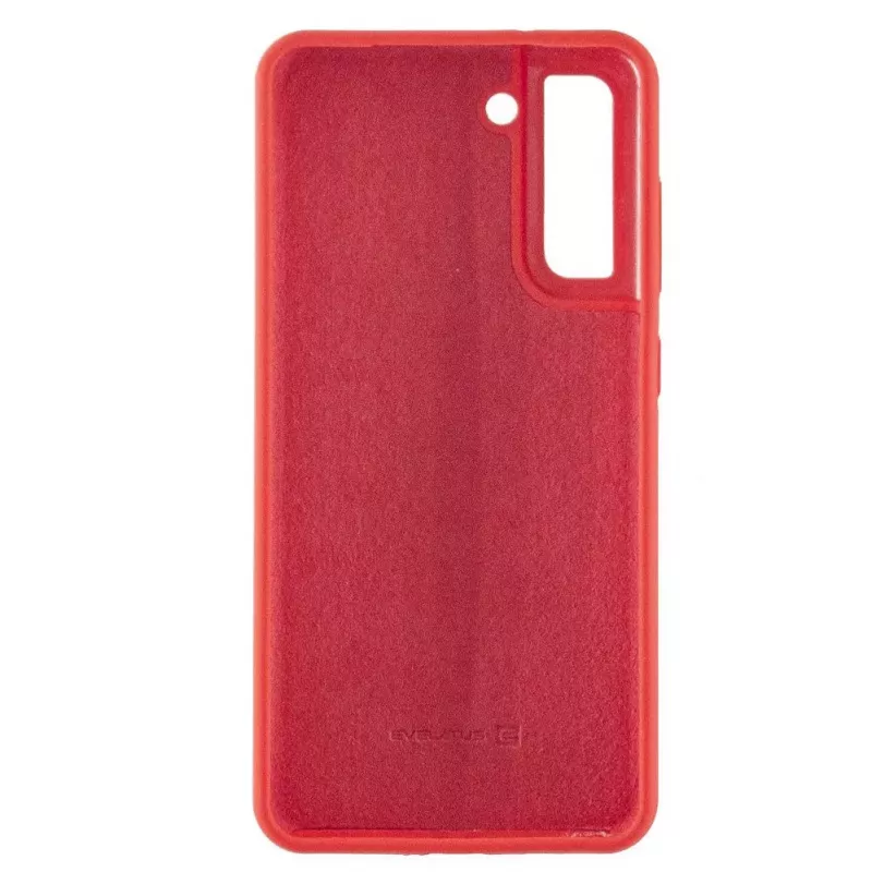 Evelatus Samsung Galaxy S21 FE Premium Soft Touch Silicone Case Chinese Red