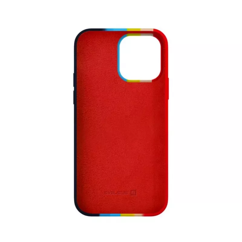 Evelatus Apple iPhone 13 Pro Max Silicone Case Multi-Colored Rainbow