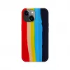 Evelatus Apple iPhone 14 Silicone Case Multi-Colored Rainbow